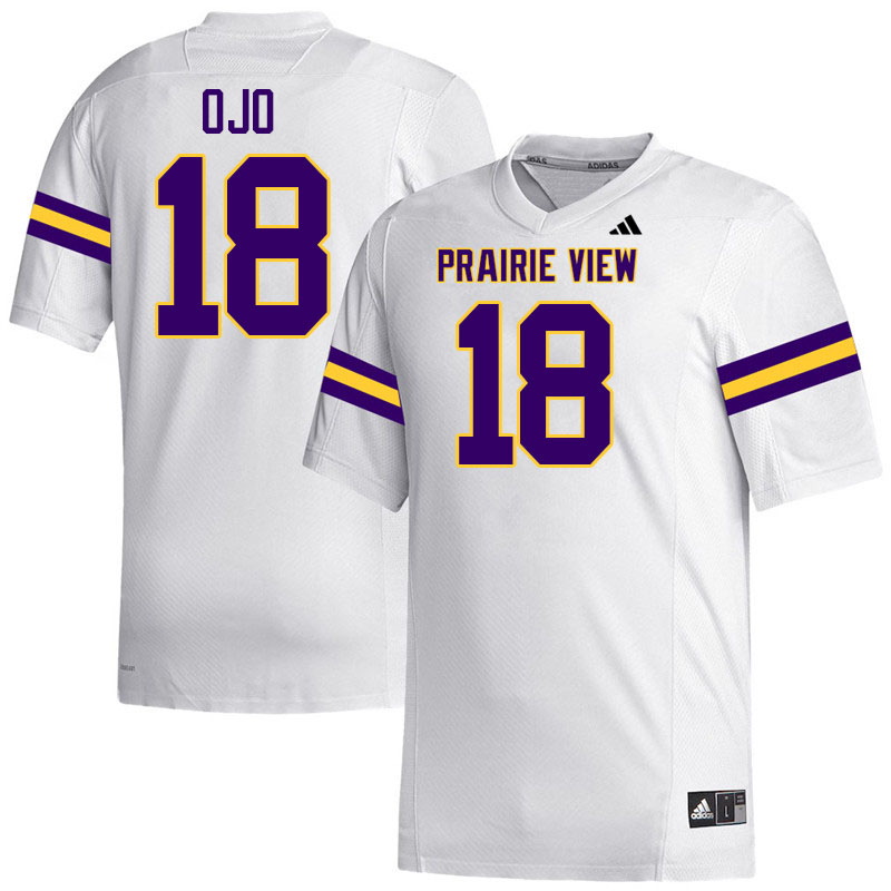 Prairie View A&M Panthers #18 Rodny Ojo College Football Jerseys,Uniforms Stitched-White